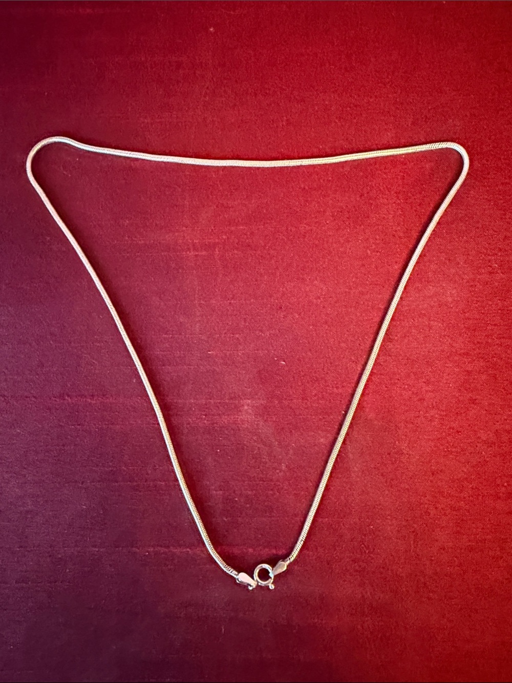 Vintage Italian 925 Sterling Silver Snake Chain Necklace 16.5" 7g